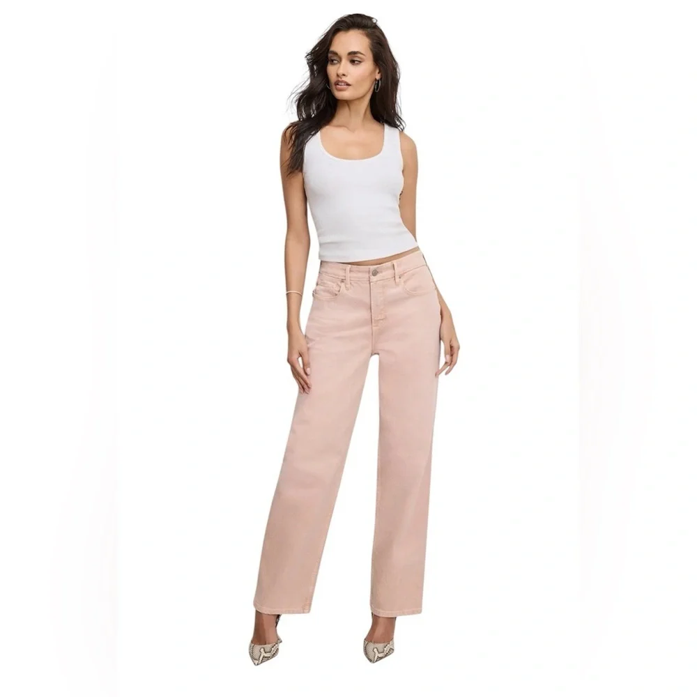 AG Adriana Goldscmeid 90s Relaxed Jeans, Petal Pink, 32”